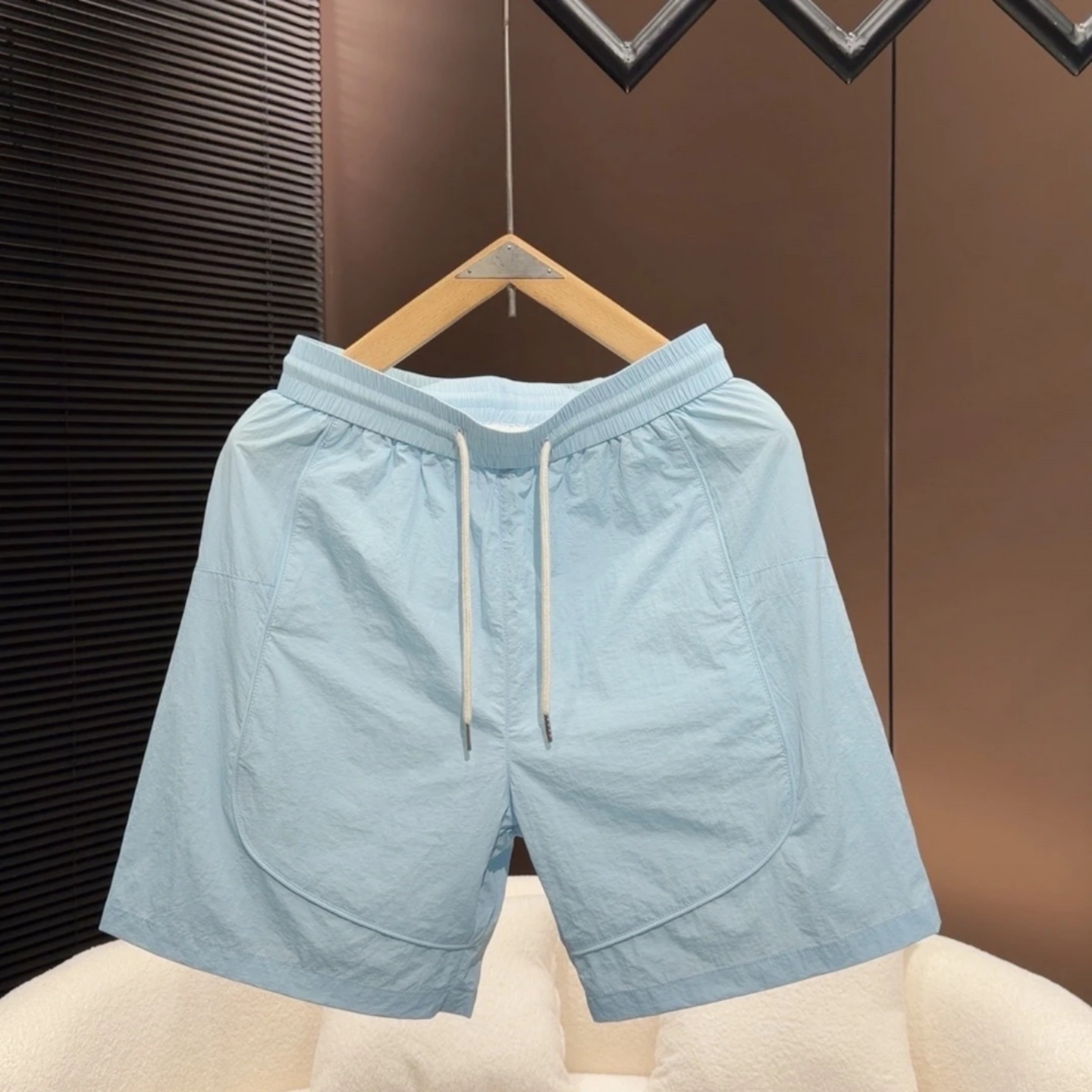 加贝洋男士夏季休闲感抽绳松紧腰运动裤宽松百搭速干透气宽松短裤