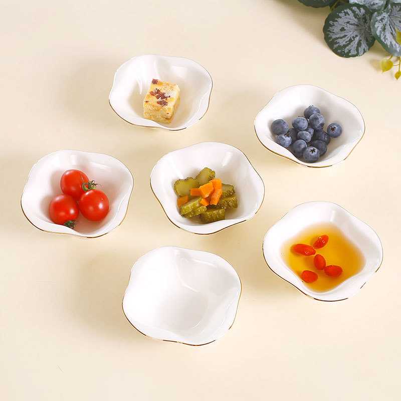 骨瓷味碟家用陶瓷调料碟火锅蘸料碟酱油小菜碟子醋碟小吃碟咸菜碟