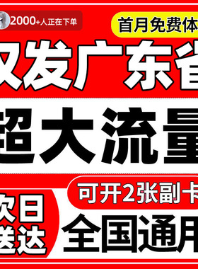 【仅发广东】广东流量卡纯流量上网卡全国通用大流量手机卡5G卡4G