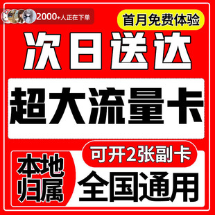 中国联通流量卡纯流量上网卡全国通用大流量不限速手机卡电话5G卡