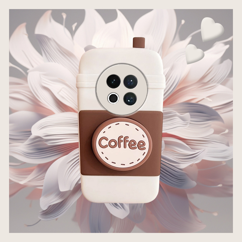 ins风立体棕色咖啡新品魅族note16手机壳note16pro带支架meizu卡通por英文noto个性创意简约网红超火硅胶软壳