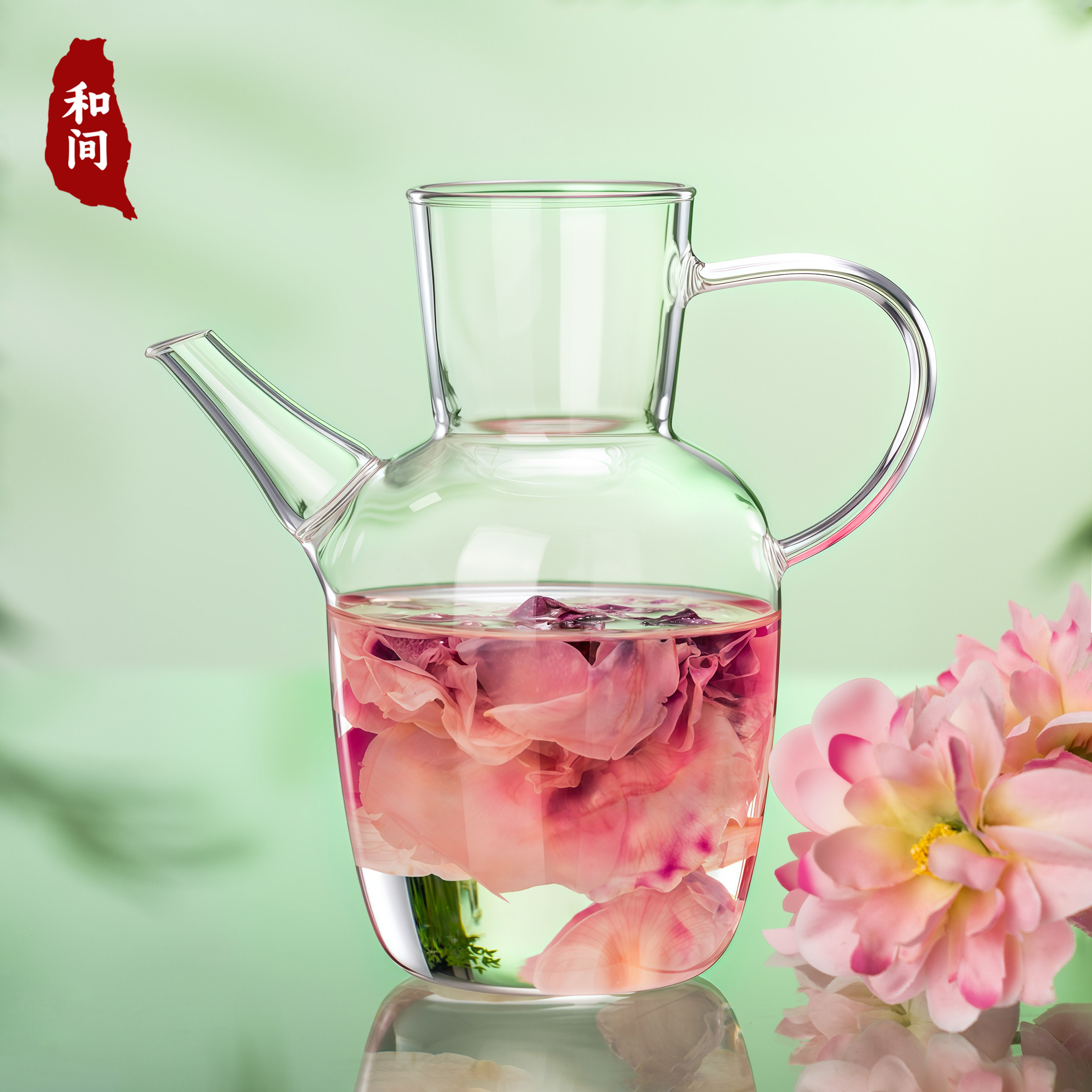 仿宋玻璃耐高温过滤手执茶壶图片