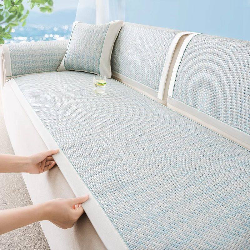 2025新款藤席沙发垫冰丝夏季透气无毛刺防滑级氛围感直排凉席垫,居家布艺,沙发垫,淘宝优惠券,粉丝福利购,淘宝优惠卷