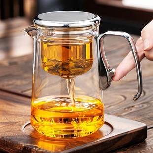 磁吸飘逸杯泡茶壶高硼硅玻璃家用茶水分离泡茶壶泡茶神器