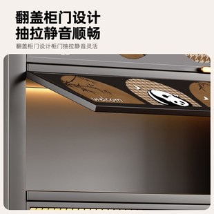 钢制书架落地置物架客厅家用书柜一体靠墙玄关收纳柜防尘储物柜子