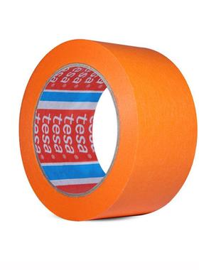 德莎tesa434YKC2橙色胶精带细喷漆遮蔽耐高纸温老化可手撕无残和