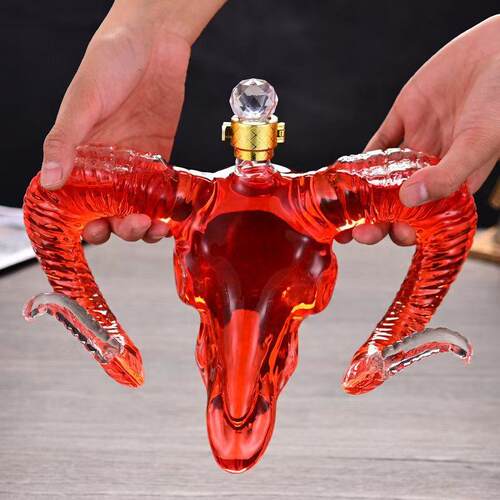 加羊工头造型工艺酒瓶人参酒瓶醒酒器MCCl厂800m网红恶魔厚耐热