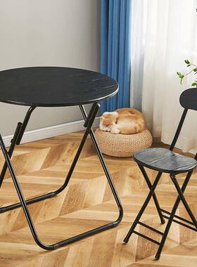 吃折折叠圆桌UQX方桌电脑桌宿小户型家用简易舍饭桌餐桌可叠书桌