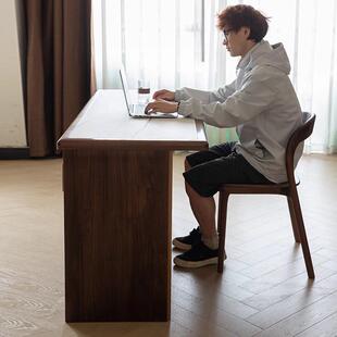 黑台胡桃木吧小户式 型隔断吧台中岛台日单独茶水台实VHA木吧台柜