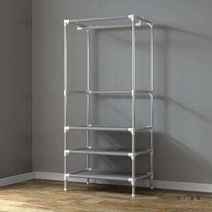 简出易F97T69JS布衣柜全单钢架加粗加厚租房用人小型学生宿家用卧