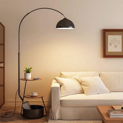 奶油客沙发角落头地灯风卧厅室床柜一体台灯71745无线充电边几中