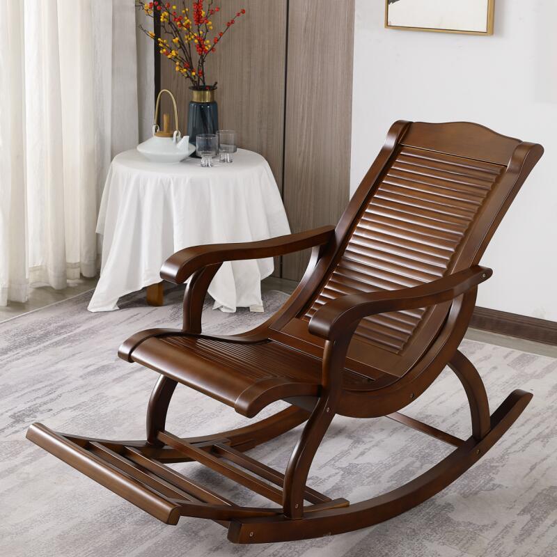 5V嘉木堂短款实木摇椅成人F765H956躺椅新阳中式按台椅闲椅老休人