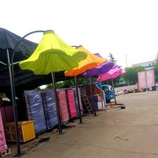 感应花自14418动具开打合灯光花朵网红卡装置人感应花商场美陈道