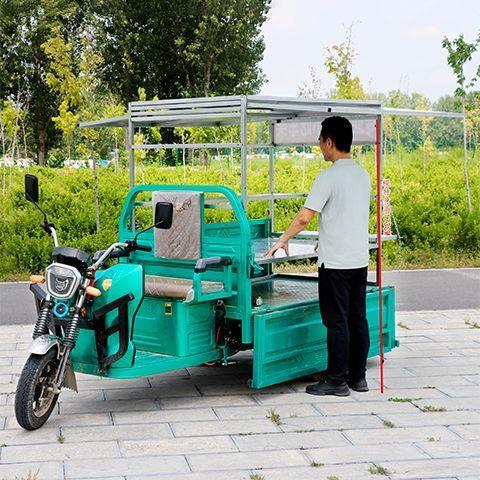 电动三QAG轮摆摊专用子不锈钢桌小吃串凉皮架子烧烤炸架子车多功