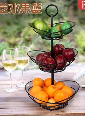 厨房蔬果置物25326架三可层拆分收纳餐桌蔬菜收架纳篮家用铁艺水