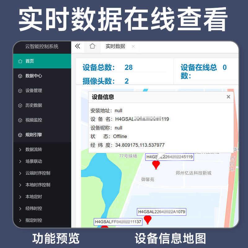 端PC电脑控手机app小程序程遥开关水泵户外路远灯灯光控85制器