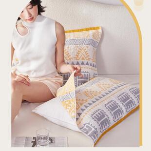 A类滑枕巾垫一装家用SCB隔脏枕头巾轻奢感对纯棉防盖巾