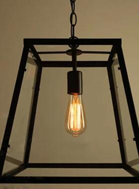 新款简长方吊灯复古工业QOZ风走廊道餐过厅服装吧形台时约尚创意