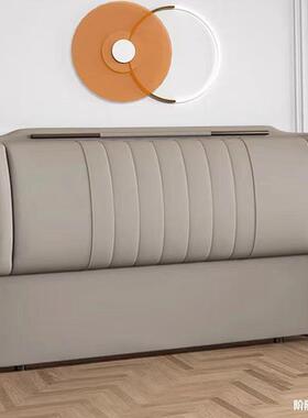 床包ONE头全包软垫新简款约现代单独落地榻单榻米科技布实木床靠