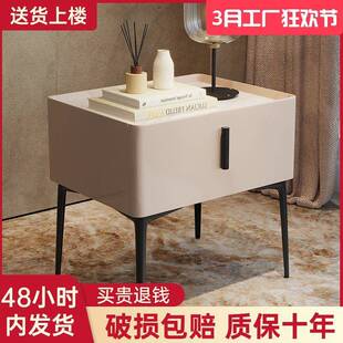 家用床头柜现代约简JER实皮木质网红小型北欧柜卧室床边sn风 新款