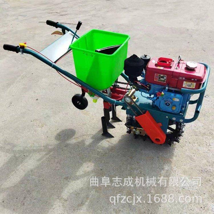 家用型玉种米趟地机小型双LYR行轮式新播机大豆点播视机频