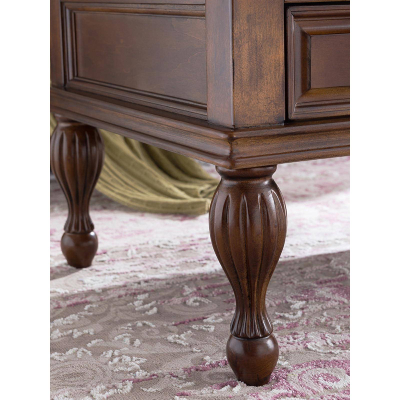 M木&美F95T7J75式乡实茶几复古储物柜客厅小茶几小桌子村现代简户