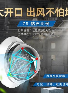 穿墙一体式静音抽风统机40662排气窗式挂棋牌室新风壁机系家用换