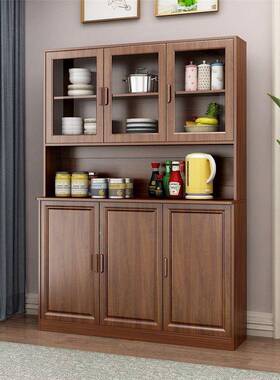 新中式木质多层柜功餐酒边柜柜一体靠墙客厅多NMW能柜茶水柜储物