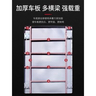 静音平车板拉货四轮大车号拖推车无品牌/钢板小拉车重型手推车搬