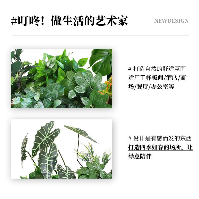 隔新款F97JHT65花摆槽设植物断绿植摆件花龟背叶花箱仿花草假花生