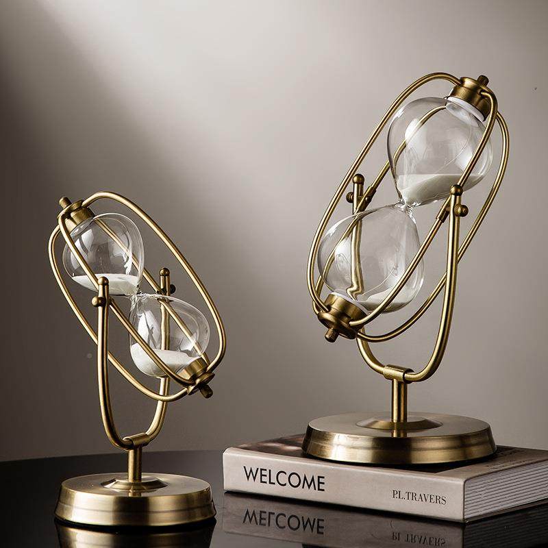 电沙漏办公INQ摆件客厅酒柜室工艺装品饰现代家居视沙发旁装饰品