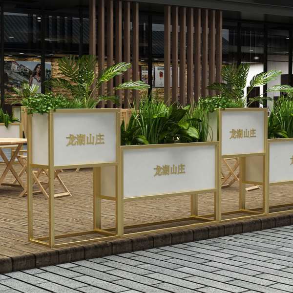 户外铁艺花箱组合花架售楼部摆花坛花槽商业街花盆不锈钢新款