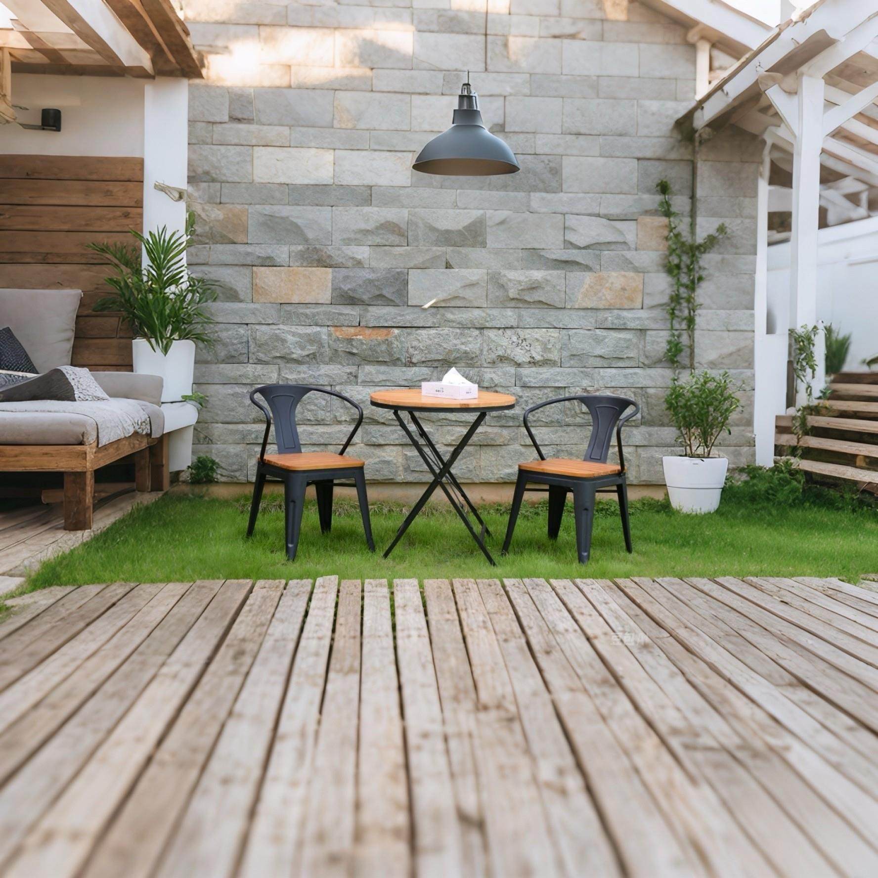 户外桌椅咖啡厅阳台桌椅折叠桌椅休闲 奶茶店甜品店饭厅露天桌椅