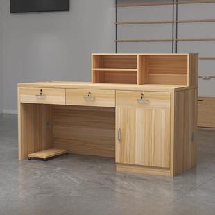 新款手机维修台工作台收银台定做电信汽修电脑手表木质柜台前台桌