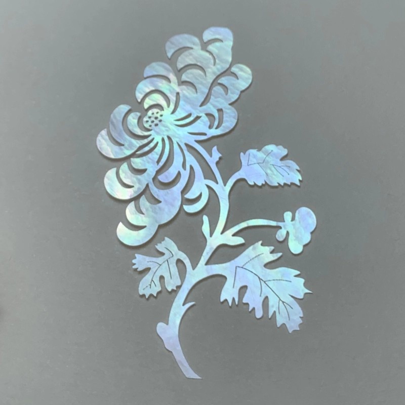 菊花螺钿片白蝶贝片绒花螺钿