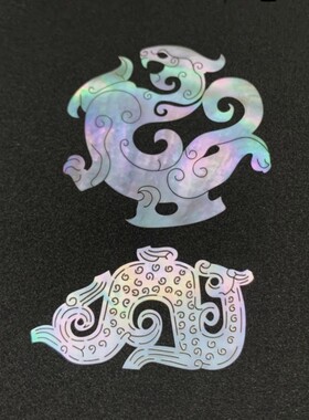 龙纹螺钿片玉龙青铜器漆器