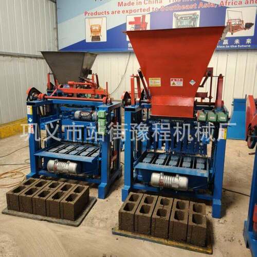 非洲混凝土免烧空心打砖机矿渣炉渣制砖机Concrete Brick Machine