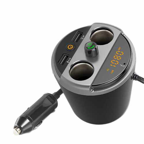 401E 新款杯式车载蓝牙免提mp3播放器 多功能车载FM充电器