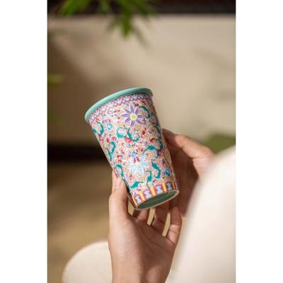 五言六器 手工制作 花開盛世可乐杯 精美礼盒送礼佳品