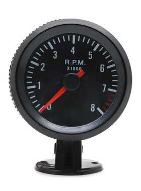 跨境爆款2英寸52mm黑色面白光LED汽车转速表0-8000RPM适合1-8缸