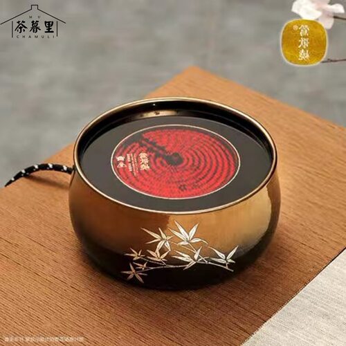 莺歌烧电陶炉煮茶家用茶炉 小型台式铁壶银壶泡茶煮茶器 黑金修竹