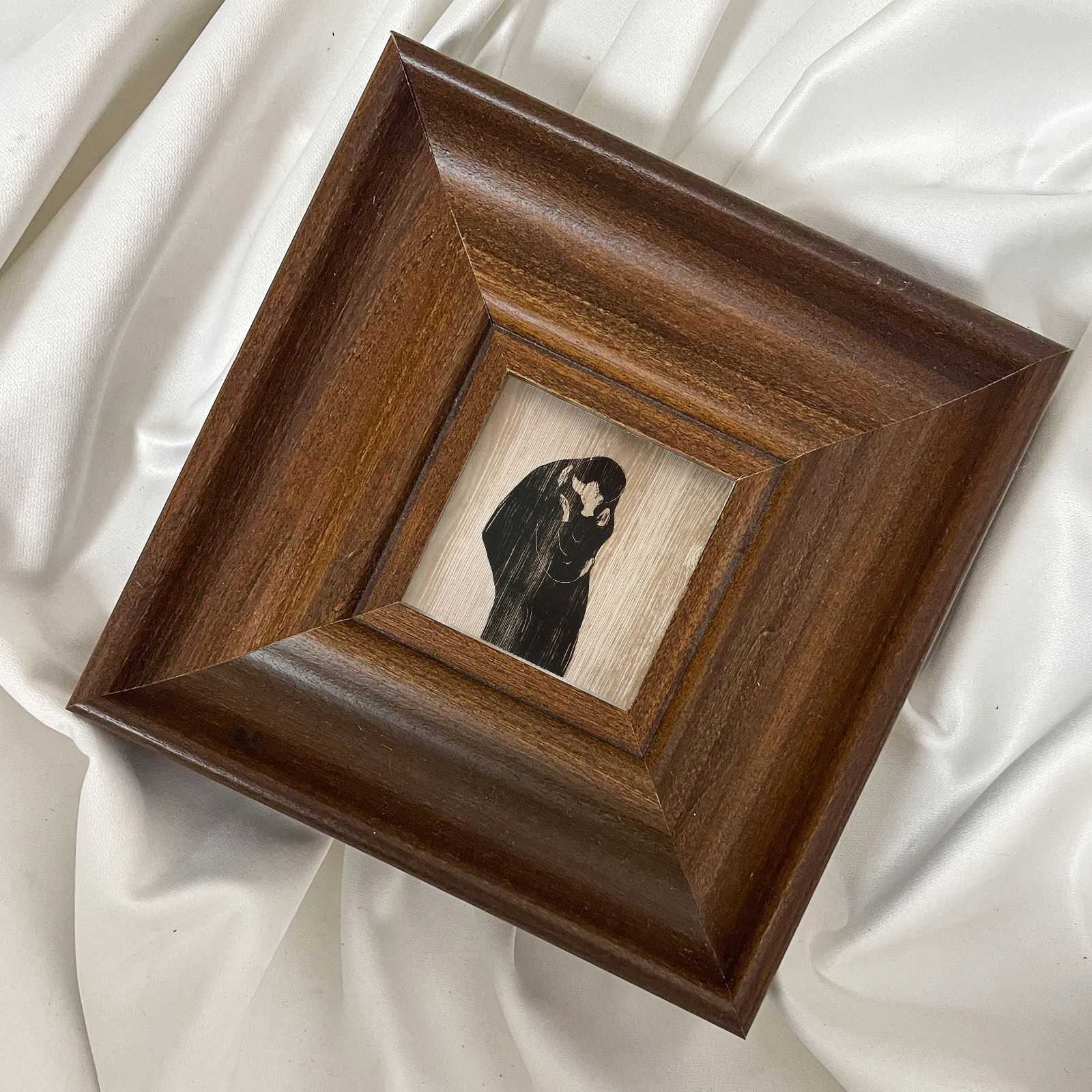 美拉德现代简约温柔系实木画框居家好物装饰油画框相框复古挂墙
