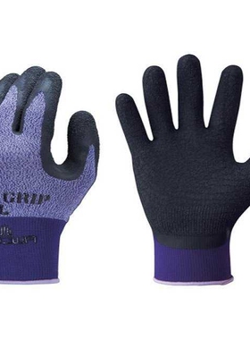 SHOWA 天然橡胶单衣手套轻握紫色L码 NO341-LPL