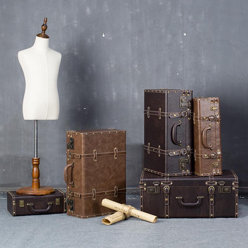 覆古收纳储物皮箱老花箱子高档橱窗装饰箱摄影道具箱硬箱手提箱