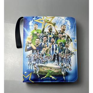 足球球星卡册C罗梅西世界杯帕尼尼卡片收藏册活页皮质卡包收纳盒