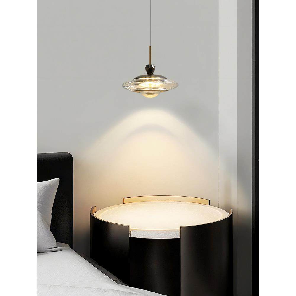 2025新款设计师飞碟造型床头吊灯悬浮升降手扫卧室书房阅读小吊灯,家装灯饰光源,床头/玄关/吧台/过道吊灯,淘宝优惠券,粉丝福利购,淘宝优惠卷