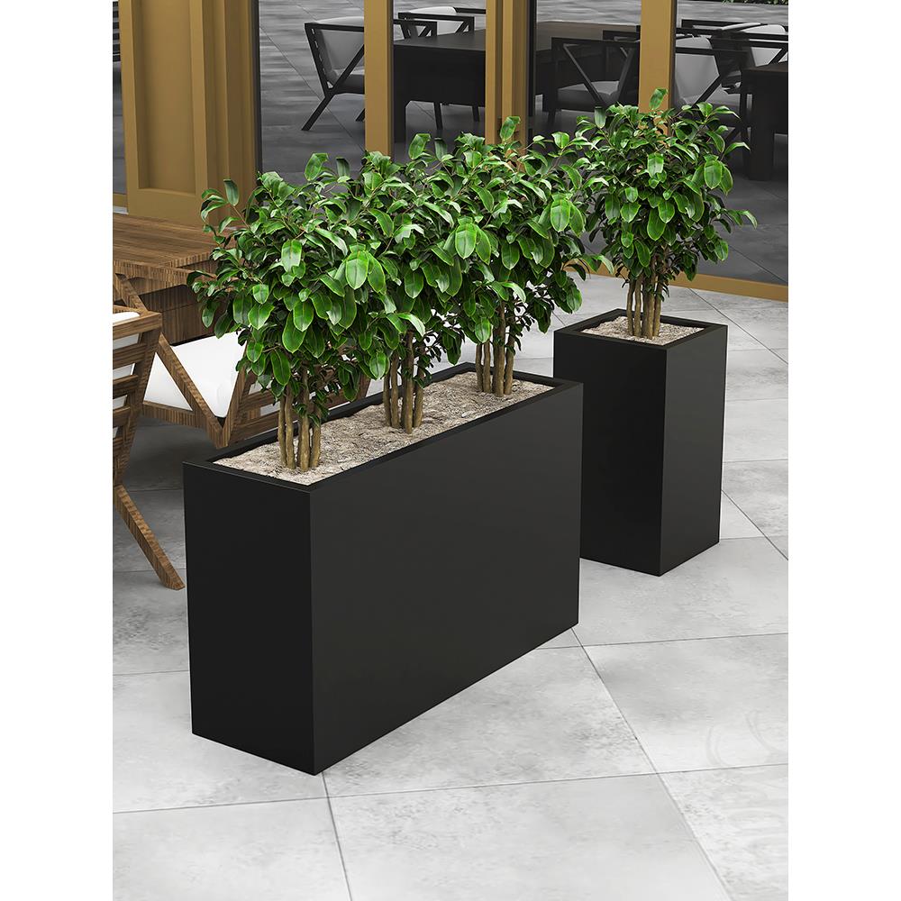 户外铁艺花箱围栏庭院不锈钢花槽长方形花池售楼部广场花坛种植箱