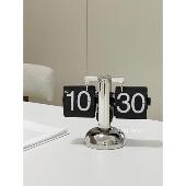 创意网红机械自动翻页钟表数字台钟座钟覆古时钟客厅简约摆件摆台