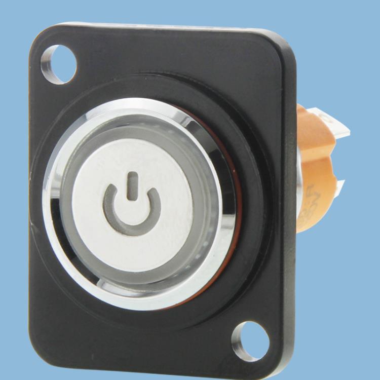 DK-PBS-10A-220V自锁自覆位86机柜面板接线板电源按键开关D型座#