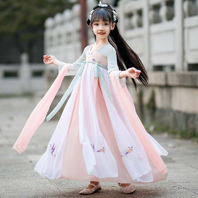 女童汉服春季新款2026儿童连衣裙新款小女孩公主裙中国风裙子夏款